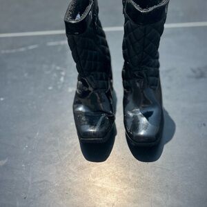 Quilted Black Women's Boots